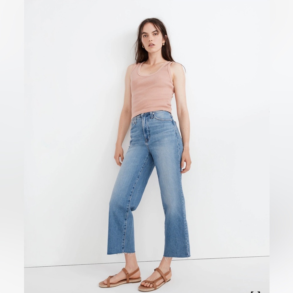 Madewell The Perfect Vintage Wide-Leg Crop Jean in Catlin Wash
